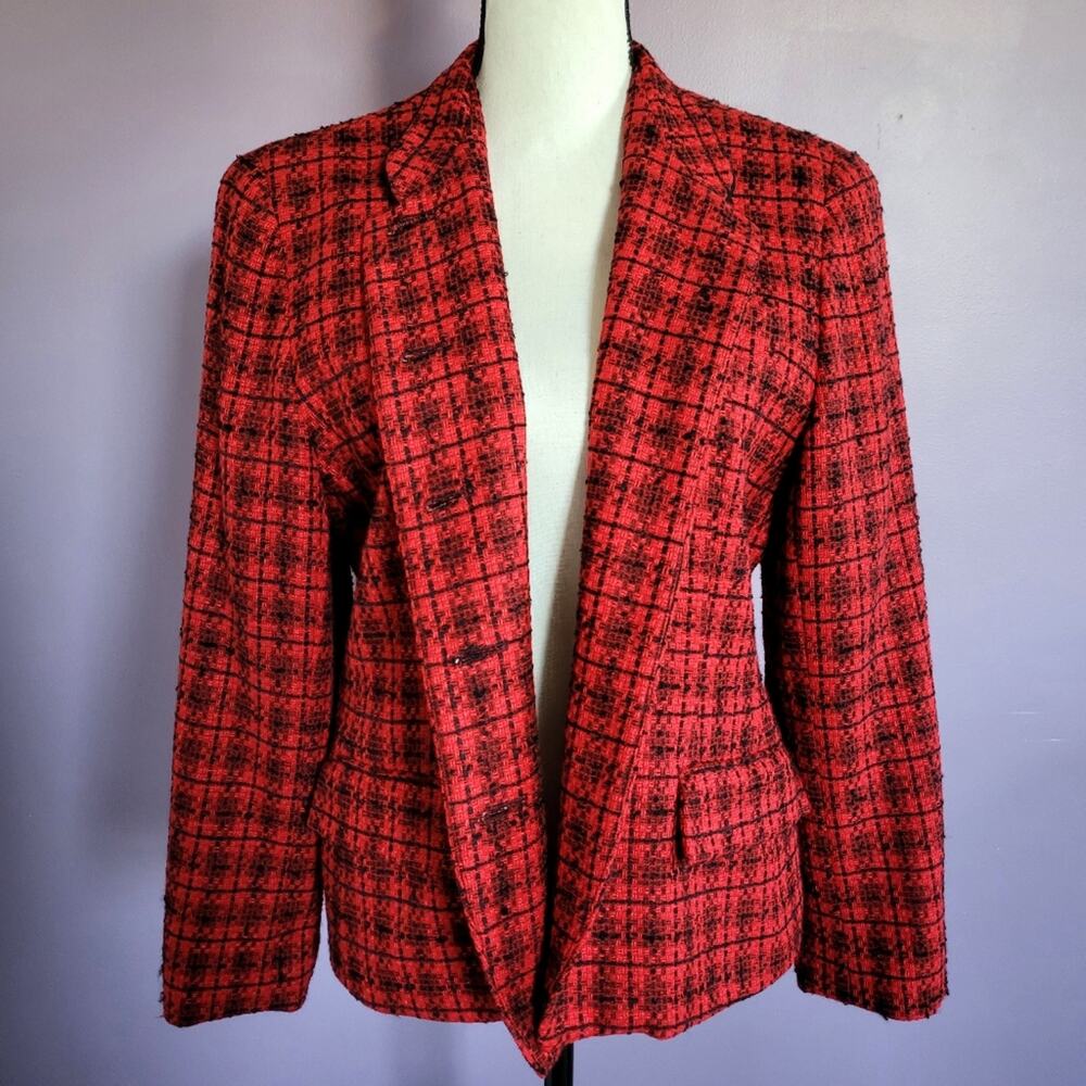 Vintage Saville Suit Petite Tweed Wool Blend Blazer & Adaptations Velvet Skirt - Picture 9 of 13